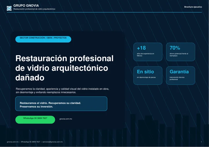 Portada del brochure de construcción
