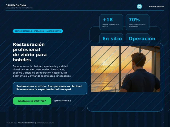 Portada del brochure del sector hotelero